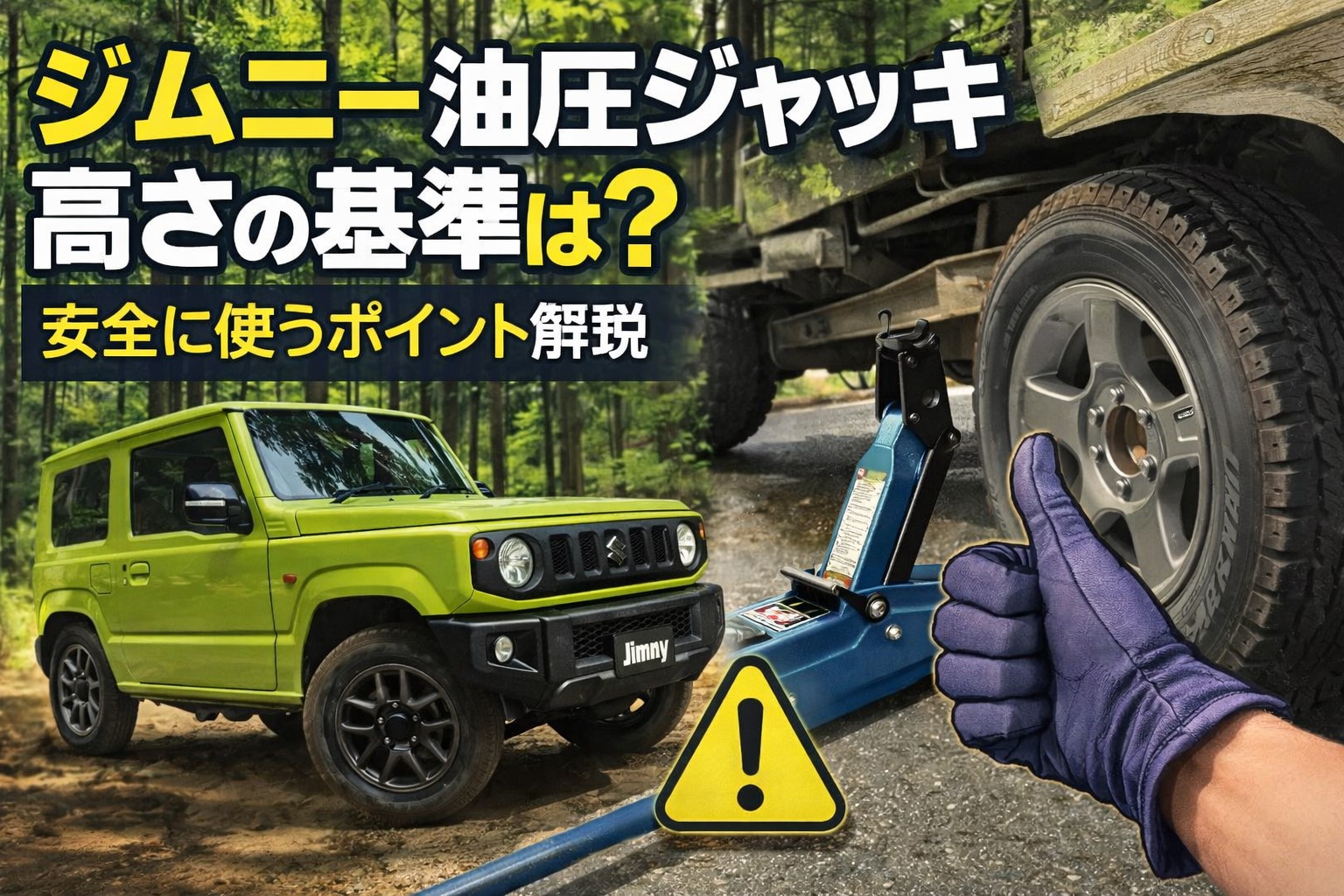ジムニー 油圧ジャッキ 高さの基準は？安全に使うポイント解説