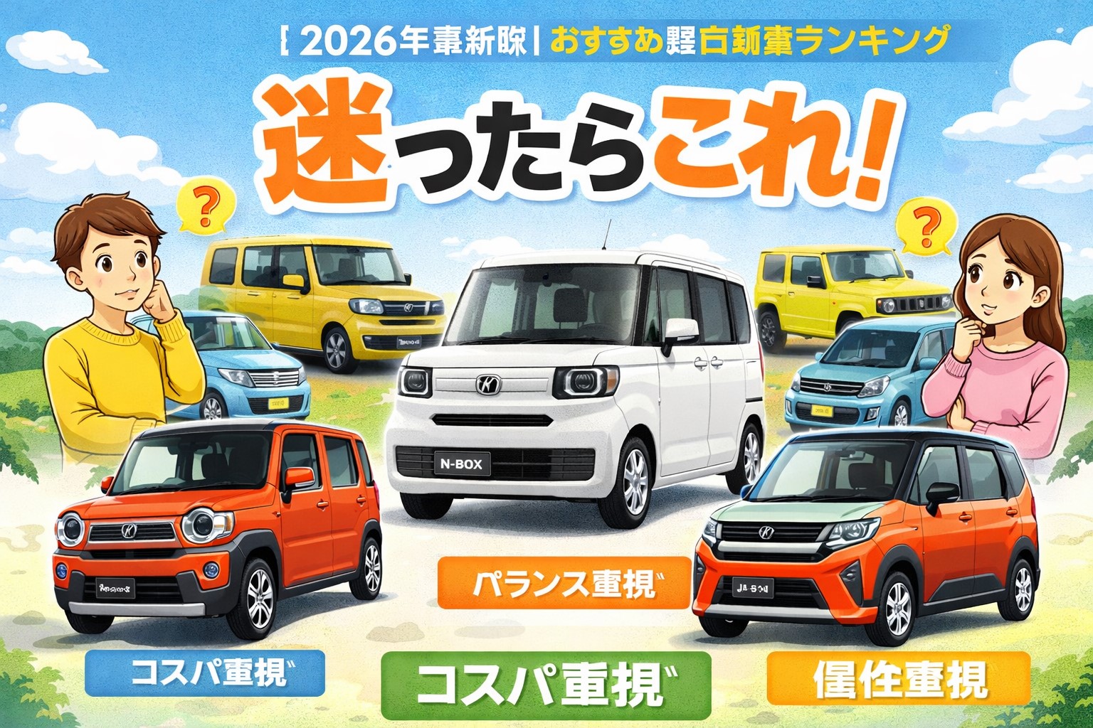 【2026年最新版】おすすめ軽自動車ランキング｜迷ったらこれ！