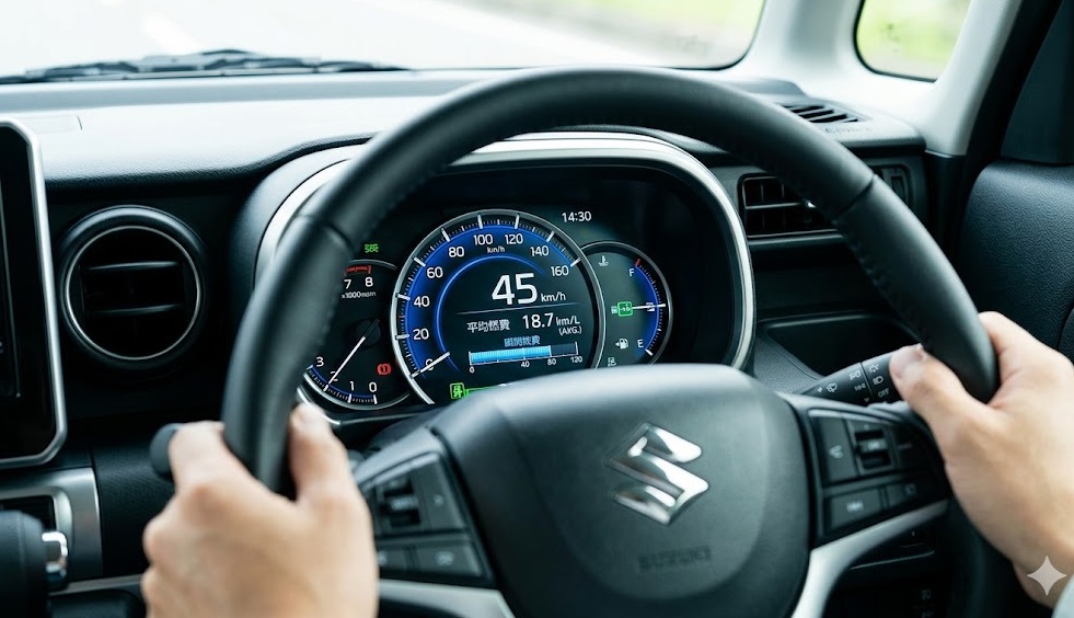 スペーシアカスタム 燃費表示