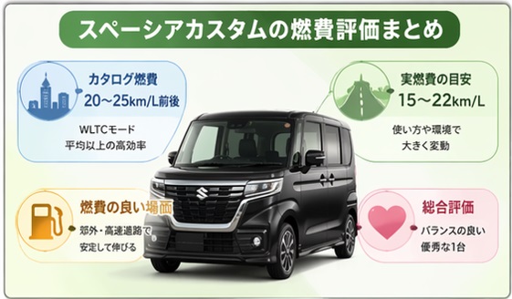 スペーシアカスタム 燃費