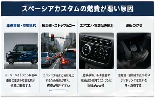 スペーシアカスタム 燃費
