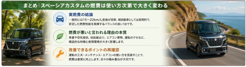 スペーシアカスタム 燃費