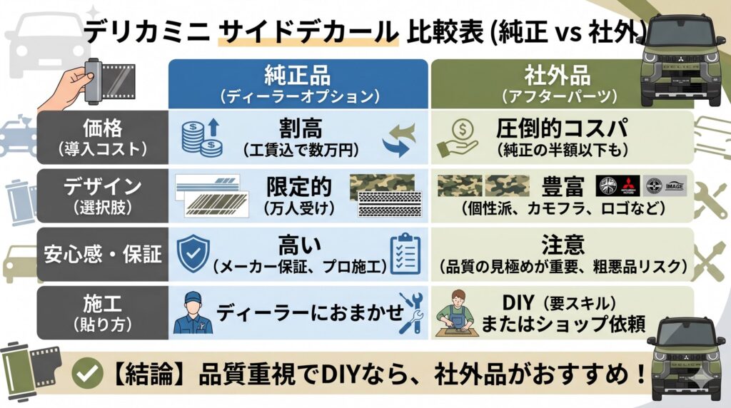デリカミニ サイドデカール
