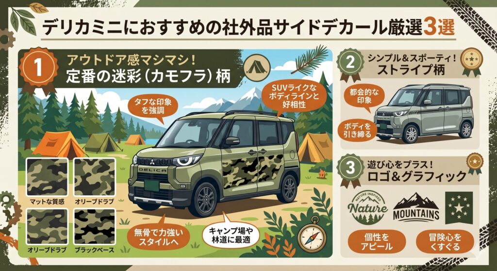 デリカミニ サイドデカール