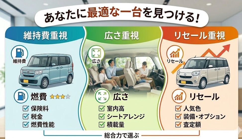 広く て燃費のいい軽自動車 おすすめ