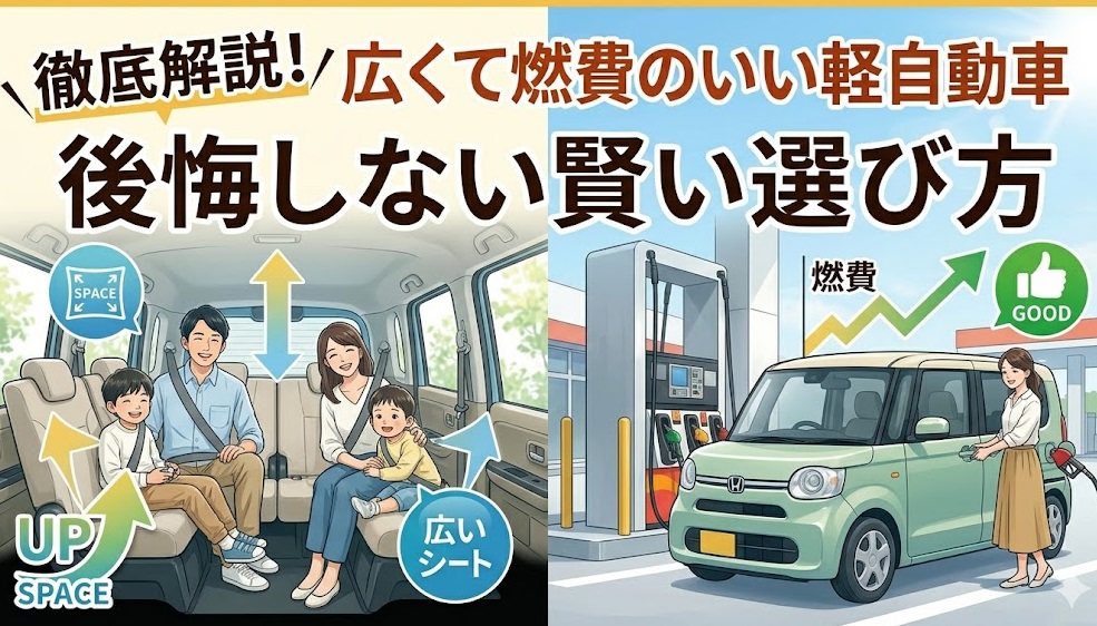 広く て燃費のいい軽自動車 おすすめ