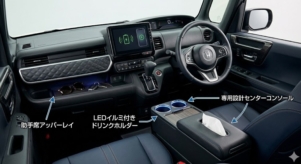 N-BOXカスタムの収納を増やす社外パーツ紹介