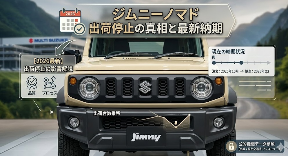 ジムニーノマドの出荷停止の真相と最新納期