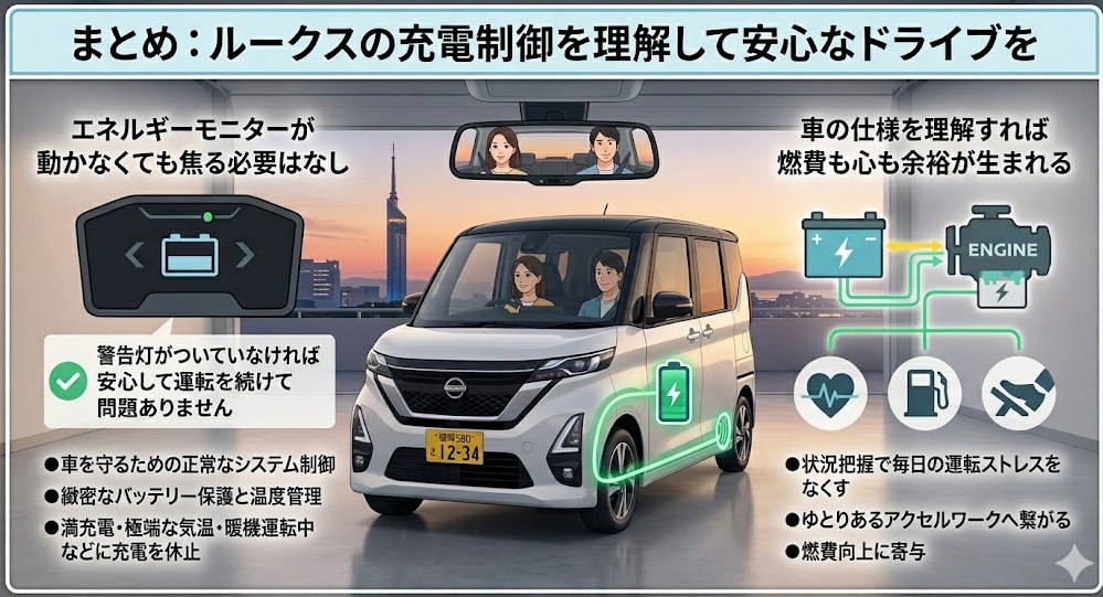 まとめ：ルークスの充電制御を理解して安心なドライブを