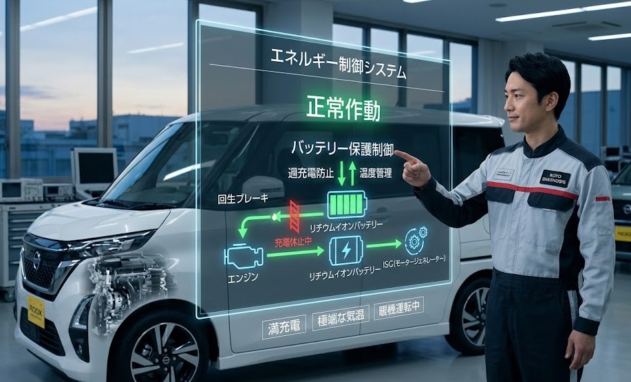 ルークス エネルギーモニター 充電されない