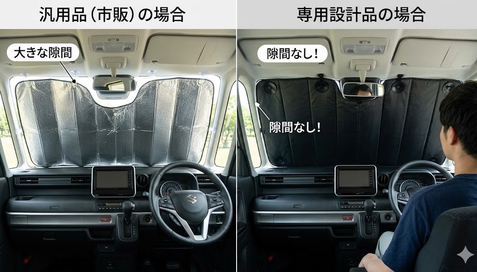 スペーシアカスタム サンシェード サイズ