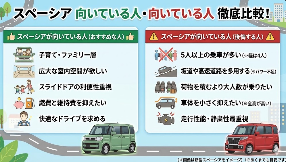 スペーシア おすすめな人 後悔する人 比較