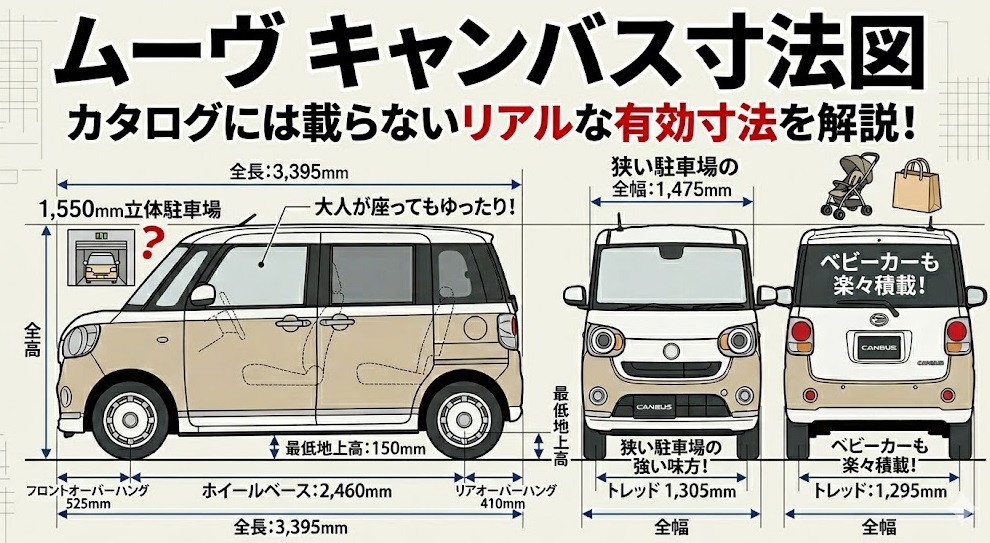 ムーヴ キャンバス 寸法図
