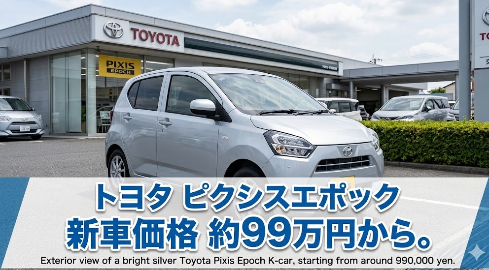 新車価格約99万円から買えるトヨタの軽自動車 ピクシスエポック