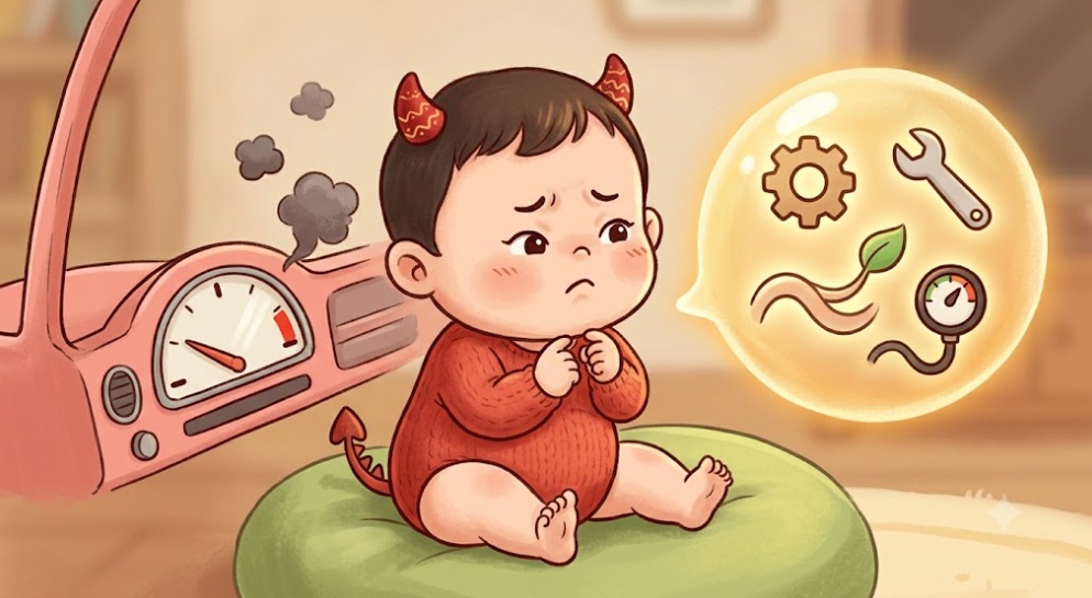 ラパンの燃費悪化に悩み、解決策を探す小悪魔赤ちゃん